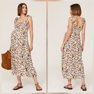 NOM Maternity Ana Maternity Dress Hourglass Square neck Sleeveless Size XL